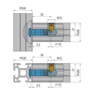 Conector de Anclaje PG30-Universal