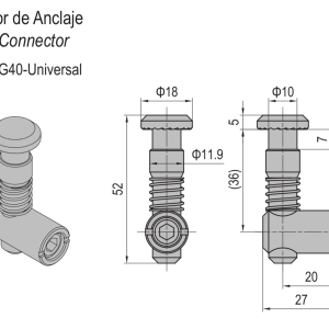 Conector de Anclaje PG40-Universal