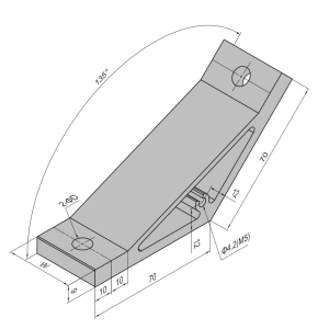 Escuadra Perfil Angulo 70×70-PG40-40 (set)