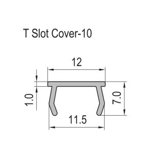 Cobertor de ranura T-10 gris