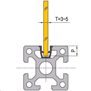 Perfil Reductor de Ranura T-8