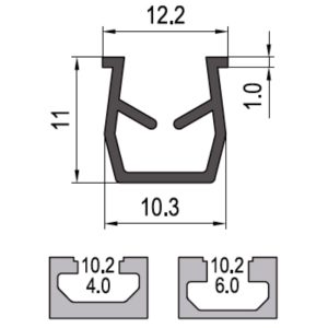 Perfil Reductor de Ranura T-10