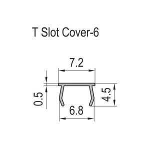 Cobertor de ranura T-6 gris